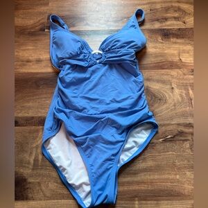 Designer One-Piece Blue Swimsuit